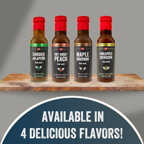 PS Seasoning Candied Jalapeno BBQ Chicken Wing Sauce - Sweet and Spicy All-Purpose Hot Sauce for Grilling, Dipping