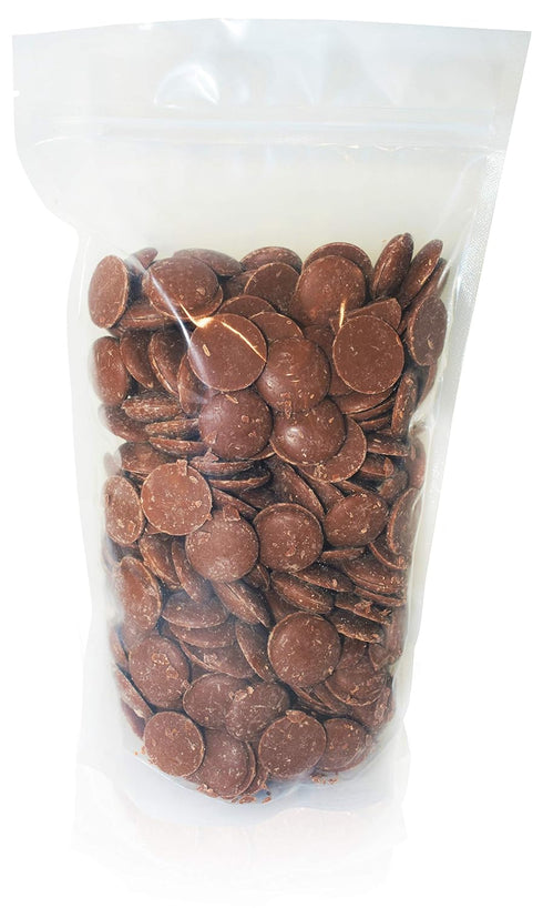 2 Lbs Sarah's Candy Factory Premium Merckens Coating Melting Wafers Milk Chocolate Baking Cocoa Lite in Bag