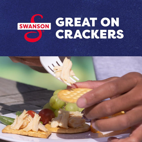 2.6 OZ Swanson Garlic and Herbs White Chunk Fully Cooked Chicken, Ready to Eat, Simple On-the-Go Meals, Pouch