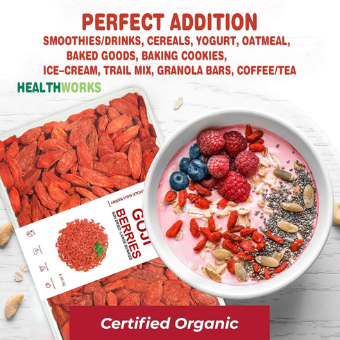 100% Vegan(8.68oz,box) Goji Berries Superfoods Organic Goji Berries.Extra Large Dried Berries Vitamin A, Antioxidants