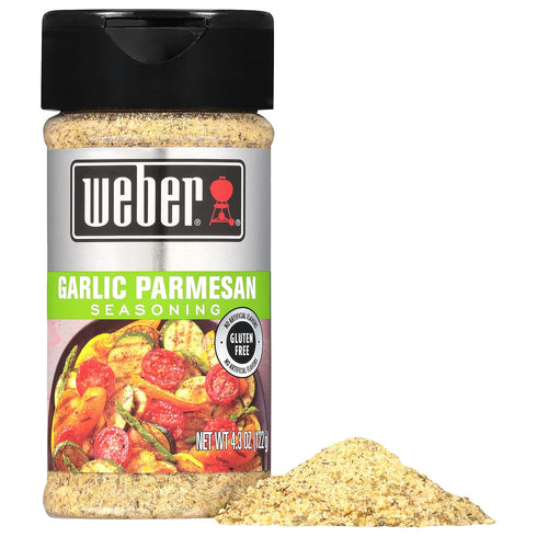 Weber Garlic Parmesan Seasoning, 4.3 Ounce Shaker (Pack of 6)