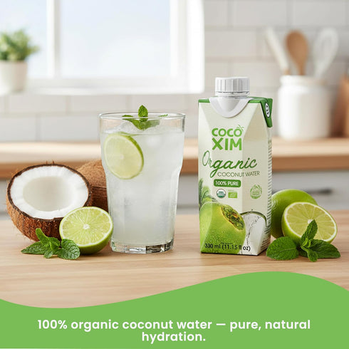 11 oz (Pack 12) 100% COCOXIM Ready to Drink Organic Coconut Water - of | Zero Added Sugar| Natural & Fresh