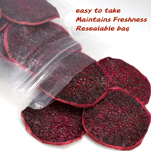 iGAOZM Slices,3.52oz/100g,Dehydrated Dried Dragon Fruit Dry Dragon Fruit Chips, No Sugar Added,Soft