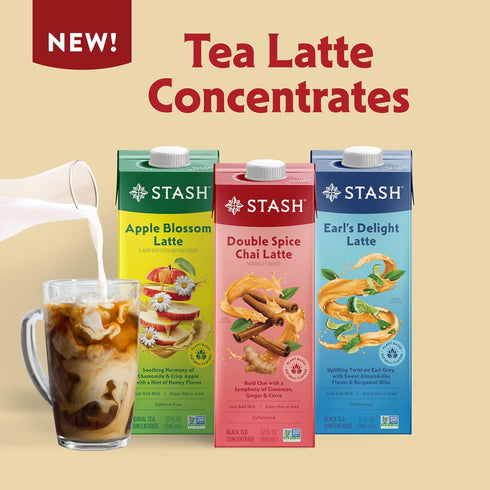 32 oz, 5 (Pack 6) STASH Double Spice Chai Latte - Dairy Free Plant Based Tea Concentrate - Caffeinated - fl Servings
