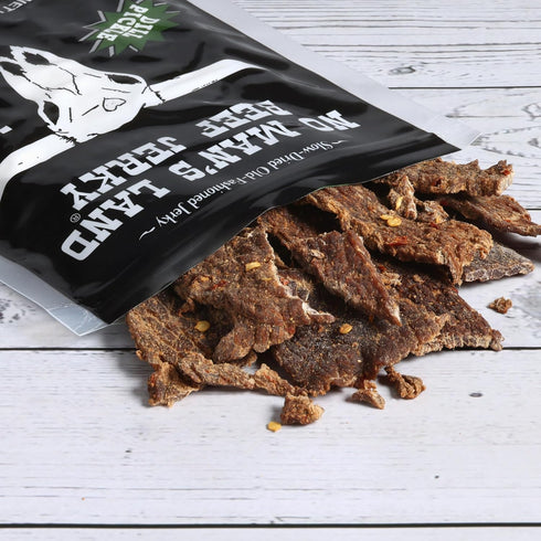 3oz No Man's Land Beef Jerky | Slow-Dried Jerky | High Protein, Low Carb | NEW Dill Pickle Flavor