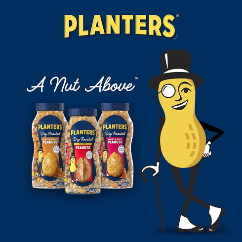 Pack, 16 oz (Pack 3), Package PLANTERS Peanuts Variety Dry Roasted Nuts, Jars, of Protein Snack Care