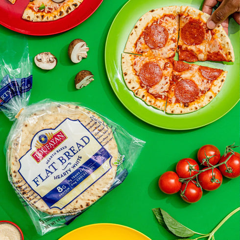 3 Pack (15 Toufayan Wheat Flatbread Soft, Versatile Flatbread for Wraps, Sandwiches & Pizzas | Freeze Upon Arrival |
