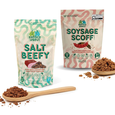 Brother Sprout Salt Beefy + Soysage Scoff Bundle | Plant-Based Beef &