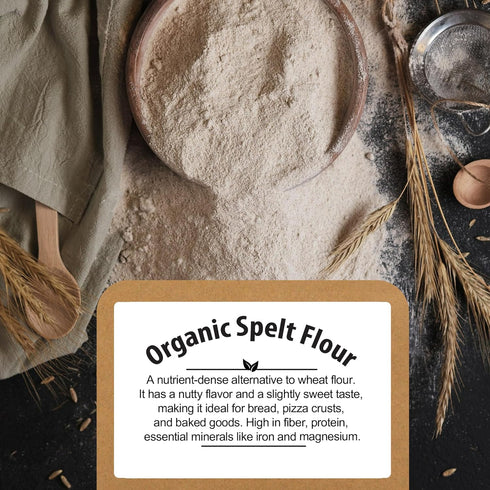 (4.8 lb) Be Still Farms Spelt Flour Organic Bulk - Bread Flour for Baking Ancient Grains - Organic Whole Wheat