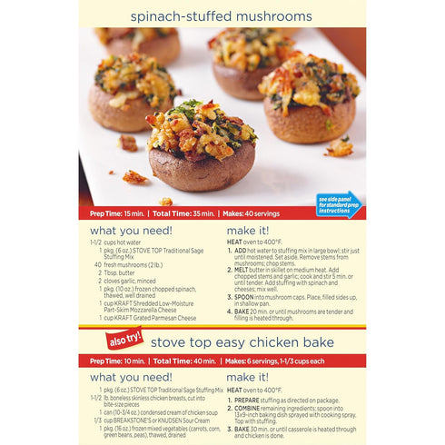Kraft (6 oz Stove Top Traditional Sage Stuffing Mix Box)