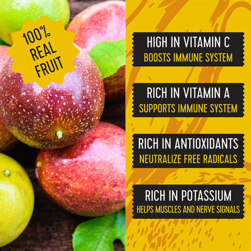 Frozen Pre-Packaged Frozen 100% (12 oz Pitaya Foods - Organic Passion Fruit Bite-Sized Pieces, Fruit, No Added Sugar