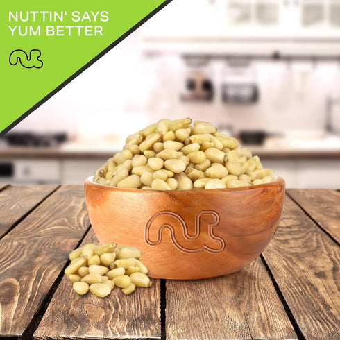 (16oz 1 LB) Packed NUT CRAVINGS - Raw Pine Nuts Pignolias, Unsalted, Shelled, - Fresh in Resealable Bag - Kosher