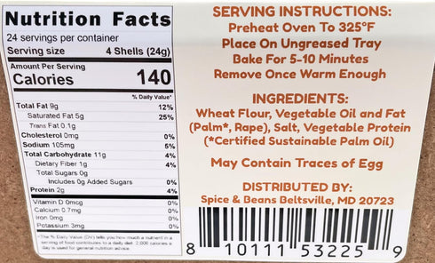 20.32 oz. (96 Count) Gourmet Puff Pastry Shells | Ready To Use | By Dasher's Spice & Beans |