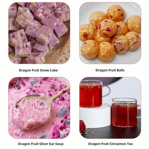 5.2oz 100% Freeze Dried Dragon Fruit Cubes, Sealed cans | Unsweetened Crispy Bites for Smoothies, Baking & Cereal |