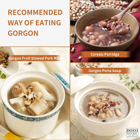 DOZO 22.5oz/640g Gorgon Fruit Dried Fox Nuts Gorgon Euryale Natural Gordon Euryale Seed Qian Shi Removing Dampness