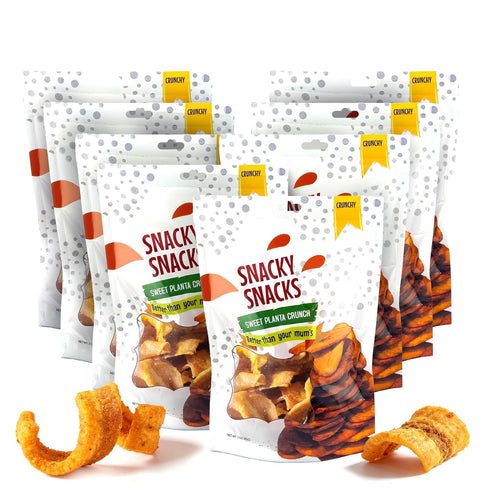 Snacky Snacks - Sweet Planta Crunch, Naturally Ripe Sweet Plantain Chips Mini