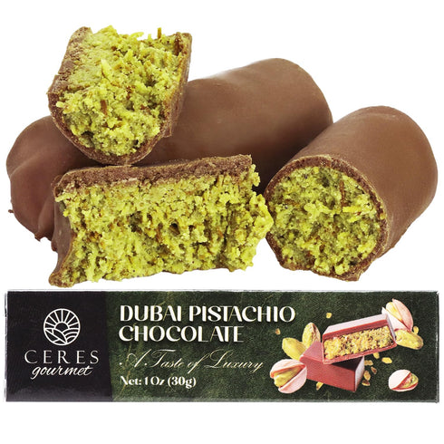 Ceres Gourmet Dubai Pistachio Chocolate Knafeh Bar 3-Pack (1 oz Each) |