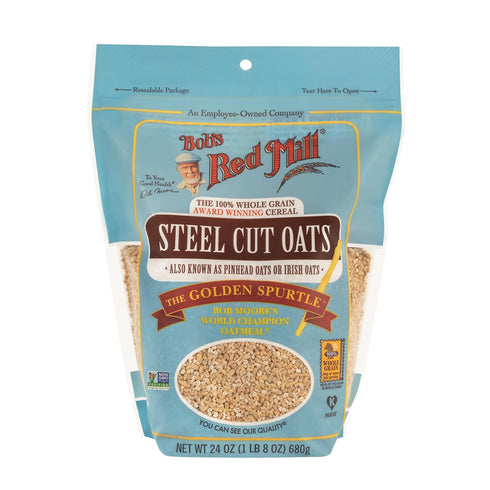 24oz (Pack 4) Bob's Red Mill Steel Cut Oats, of - Non GMO, Whole Grain, Vegan, Kosher