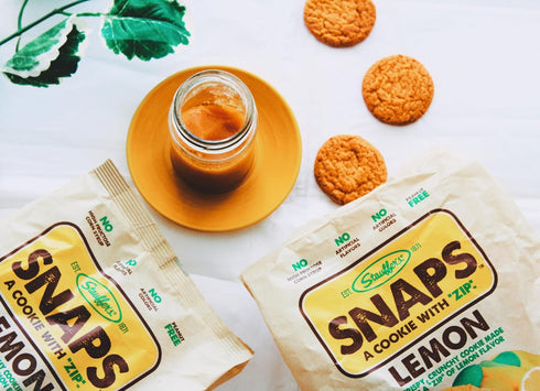 STAUFFERS Lemon SNAPS Cookies - 14oz Bag, Lemon Flavored Cookies with No High Fructose Corn Syrup