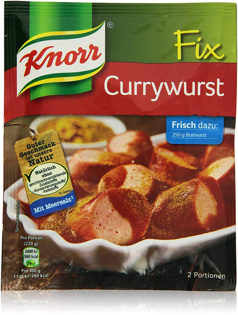 Knorr Fix Currywurst Sauce Mix, from Germany, 1.2 oz (36 g)