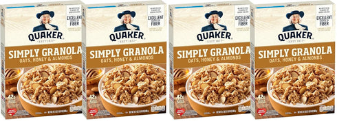 Quaker Simply Granola Honey & Almond,(Pack of 4)