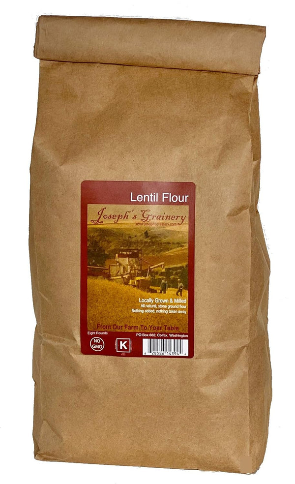 Lentil Flour, 8 lbs, Joseph's Grainery Freshly Ground Flour, Non-GMO, Kosher Certified