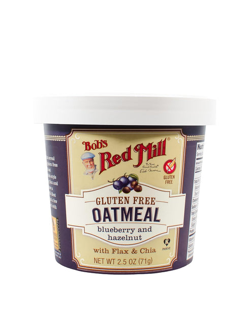 2.5 (Pack 12) Bobs Red Mill Blueberry Hazelnut Oatmeal Cup, Ounce