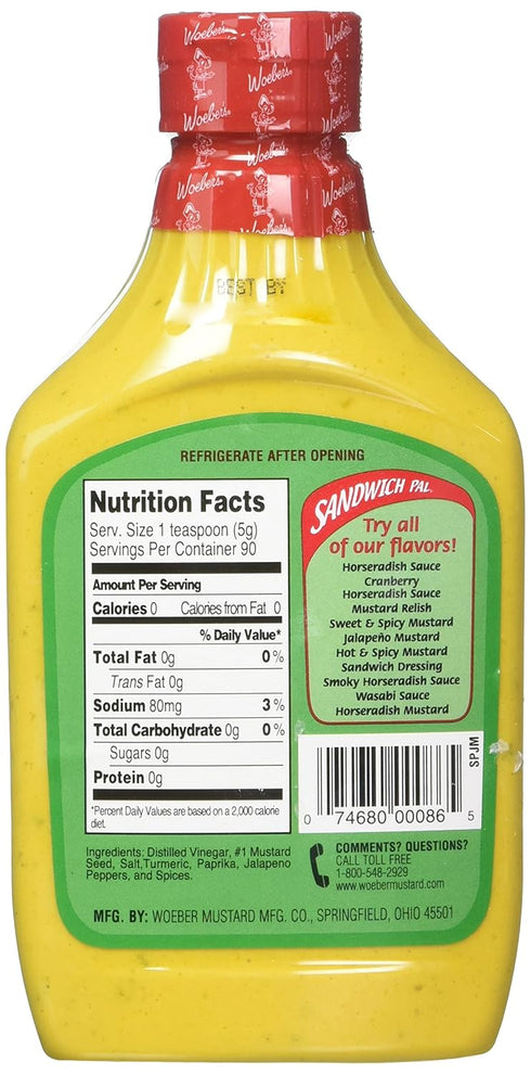 Woeber's Woeber Mustard Sandwich Pal Jalapeno