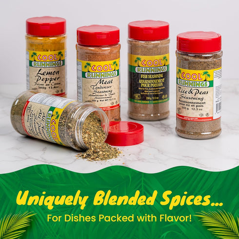 350g Cool Runnings Fish Seasoning - Authentic Caribbean Spice Blend for Grilled, Baked, and Fried Fish, Ideal