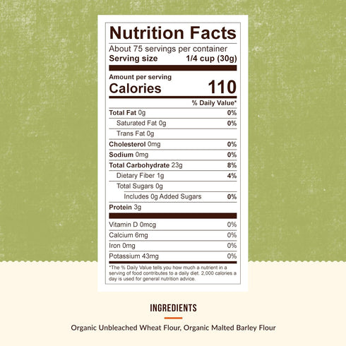 100% 5 Organic All-Purpose Flour - Flour for Baking - Pounds