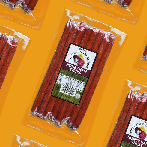 (1 Pack 8) Gardner's Wisconsin Cheese, Meat Sticks Ounce Sticks, of - Honey Ham Flavor, Low Carb Snack, Does Not