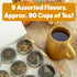 9 90 Set 9 Heavenly Tea Leaves Organic Assorted Loose Leaf Tea Gift Box (Approx. Cups of Tea) - Sampler of Teas
