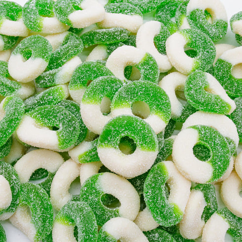 Gummy Candy Bulk 5 lb APPLE Rings Gummies in Resealable Bag, Soft