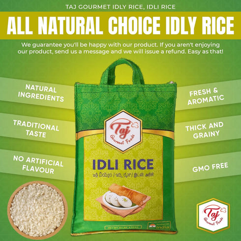 TAJ Gourmet Foods 10-Pounds TAJ Gourmet Idly Rice, Idli Rice, Short Grain Rice