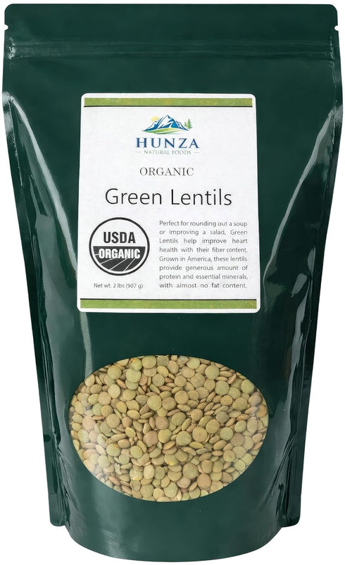 Hunza Natural Foods Hunza Organic Green Lentils (2 lbs)