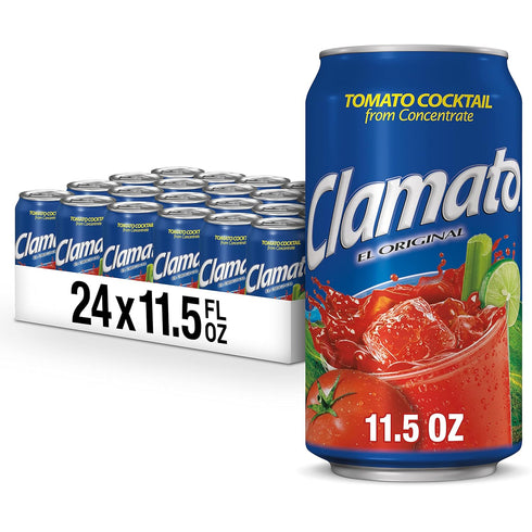 Clamato Original Tomato Cocktail, 11.5 fl oz can (Pack of 24), Flavored