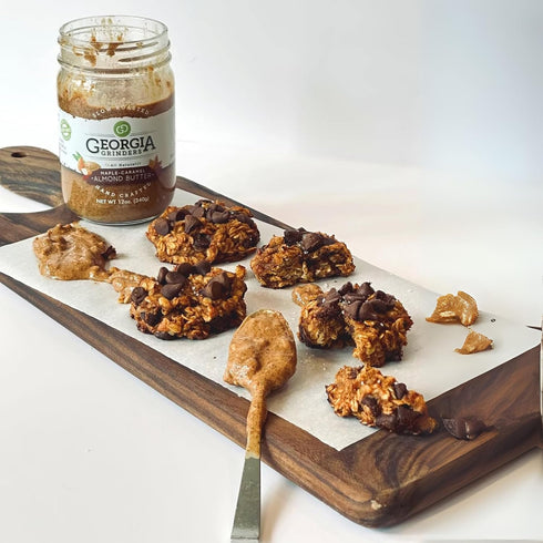 12 (2 Pack) Georgia Grinders Hazelnut & Maple-Caramel Almond Butter Gourmet Spread, Vegan Friendly, Non-GMO, No Added