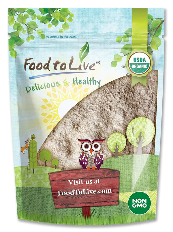 Food to Live Organic Barley Flour, 8 Ounces Non-GMO, Stone Ground from