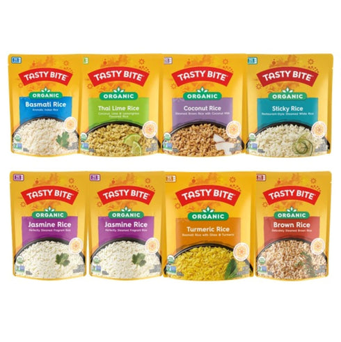 Tasty Bite Rice Variety Pack, 7 Flavors, Basmati, Jasmine, Brown, Sticky, Coconut,