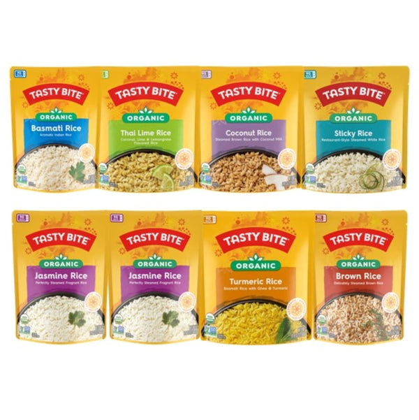 Tasty Bite Rice Variety Pack, 7 Flavors, Basmati, Jasmine, Brown, Sticky, Coconut,