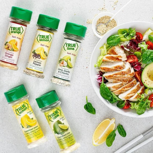True Citrus Lemon Pepper, Lime Garlic & Cilantro, Orange Ginger - Seasoning Salt Spice Shaker Kit, (Pack of 5)