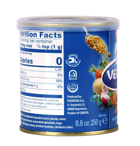 Podravka 8.8 oz (250 Vegeta All Purpose Seasoning Mix, Can g)