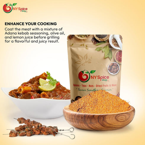 5 lbs. NY SPICE SHOP Adana Kabab Spice Seasoning Herb - (Pound) Mix All Natural Premium Mediterranean Blends - Kebab