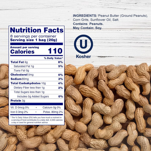 Pack 0.7oz (Pack 8) Osem Bamba Peanut Butter Puffs - Peanut Butter Puffs Bulk, Vegan PB Snack with Crunch for Kids