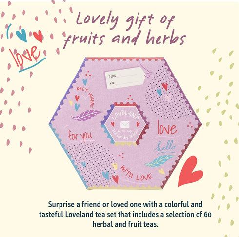 Set Set 6 Sets 60 ACORUS | Loveland Tea | Natural Assorted Tea Hamper Box | of flavors | Surprise your loved ones |