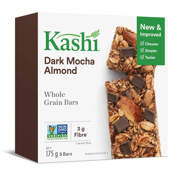 Kashi, Chewy Granola, Dark Mocha Almond Snack Bars, 175g/6.17oz., 5ct, {Imported from