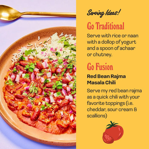 10oz, Pack 1 Brooklyn Delhi Red Bean Rajma Masala Pouches - Ready to Eat, Microwavable Entree - Vegan, Gluten Free