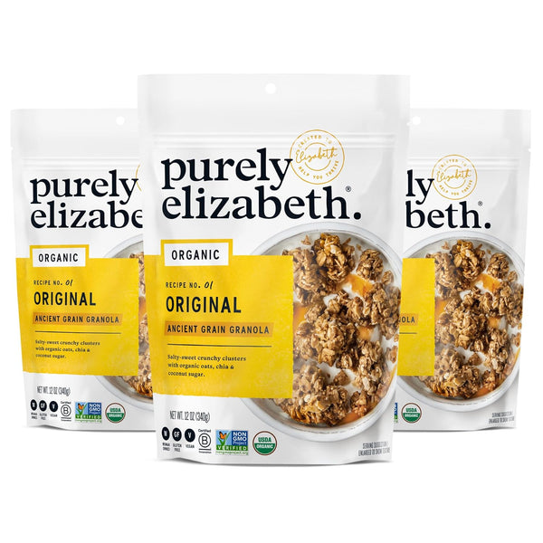 Purely Elizabeth Organic Original, Ancient Grain Granola, Gluten-Free, Non-GMO (3 Ct, 12oz