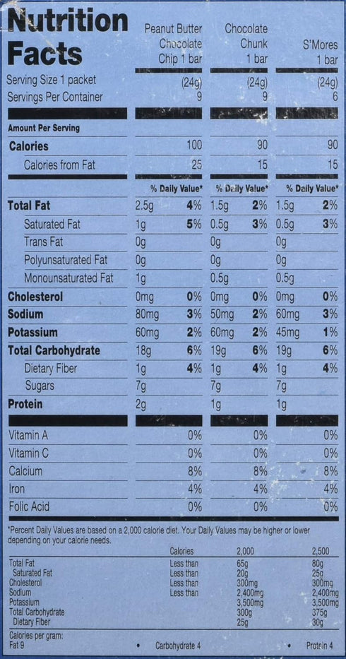Getgal Pack Pack, 0.84 oz, 24 Count Great Value Chewy Variety Granola Bars Value