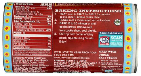 Immaculate Baking Co. IMMACULATE 17.5 OZ BAKING COMPANY Organic Cinnamon Rolls